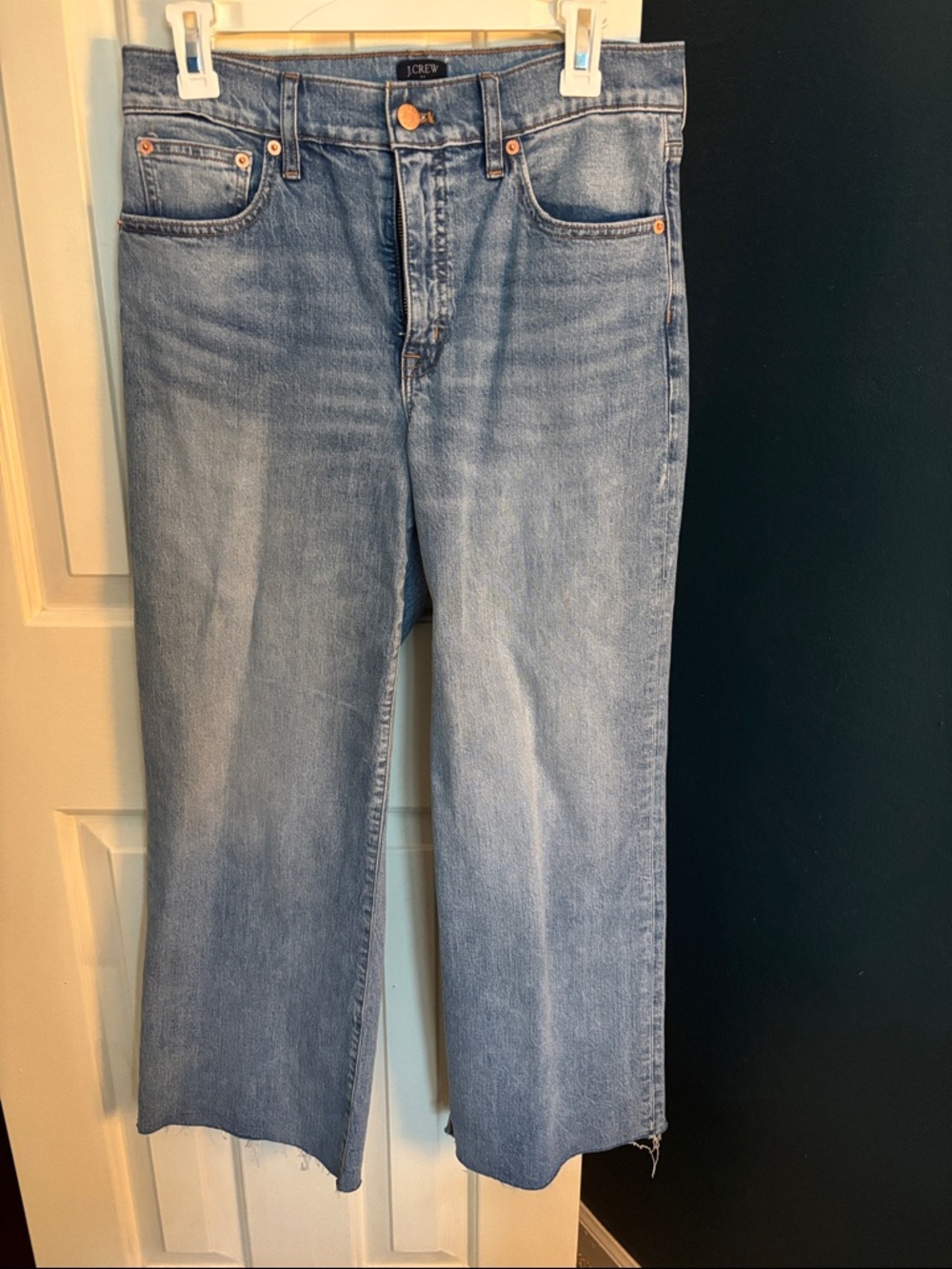 J. Crew women’s Faded Light Blue Straight Jeans